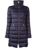 Herno Zip-up Down Jacket, Women's, Size: 42, Blue, Polyester/polyamide/feather Down