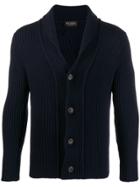 Dell'oglio Button Up Cable-knit Sweater - Blue