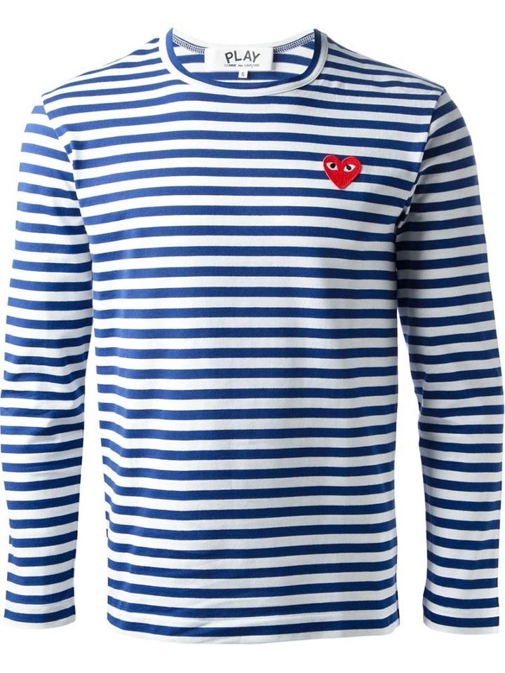 Comme Des Garons Play Striped T-shirt