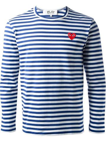 Comme Des Garons Play Striped T-shirt