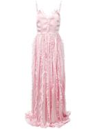 Brognano Ruffled Trim Long Dress - Pink