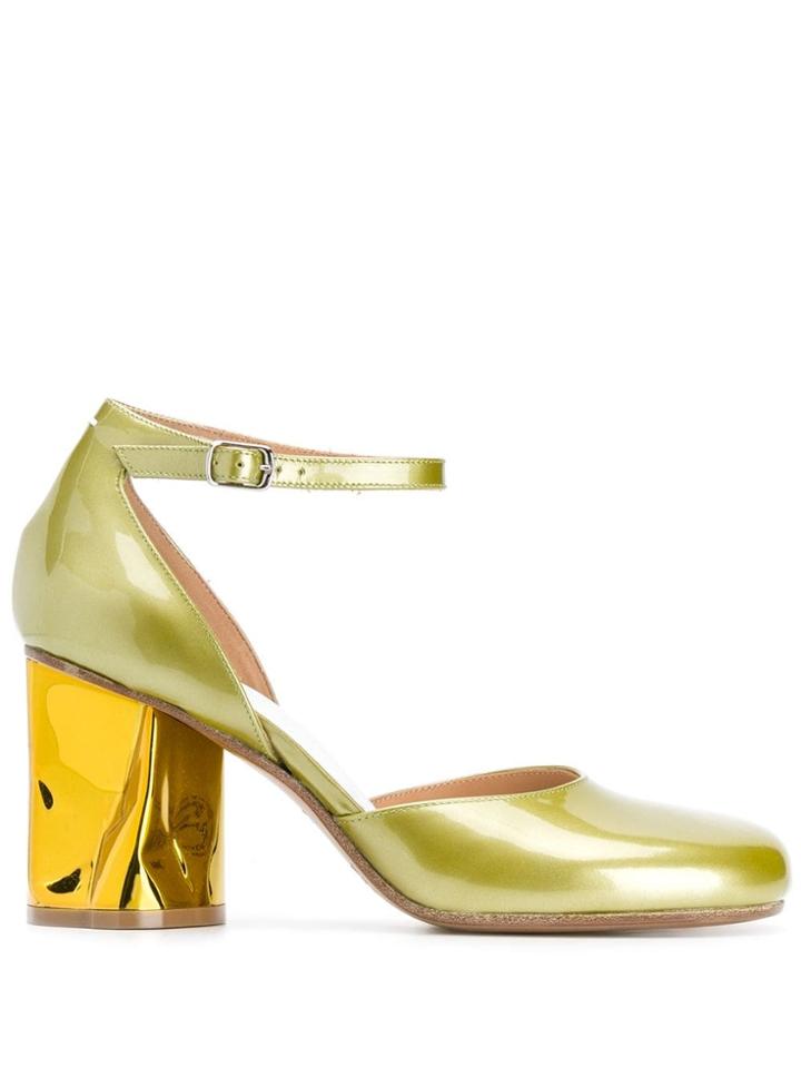 Maison Margiela Metallic Block Heel Pumps - Green