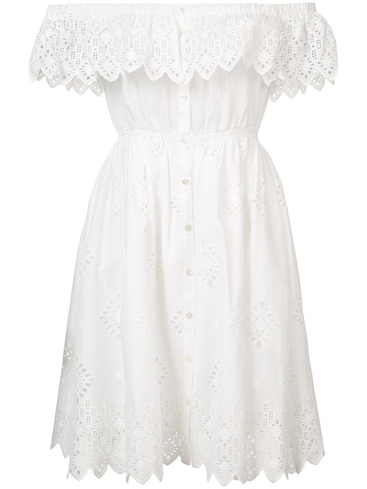 Sea Off Shoulder Dress, Women's, Size: 2, White, Cotton