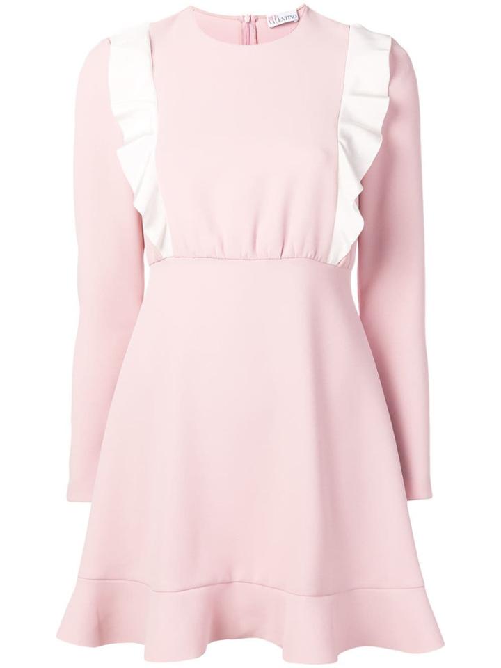 Red Valentino Long-sleeve Ruffled Dress - Pink