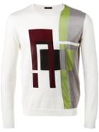 Pal Zileri Geometric Pattern Sweater, Men's, Size: 50, Nude/neutrals, Silk/cotton