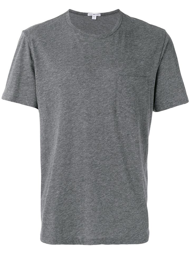 James Perse - Chest Pocket T-shirt - Men - Cotton/linen/flax/polyester - 3, Grey, Cotton/linen/flax/polyester