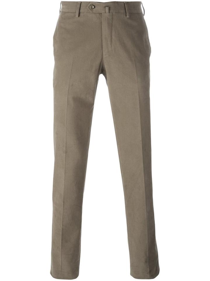 Loro Piana Classic Chino Trousers, Men's, Size: 48, Brown, Cotton/spandex/elastane