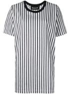 Numero00 - Oversized Striped T-shirt - Women - Cotton - M, Blue, Cotton