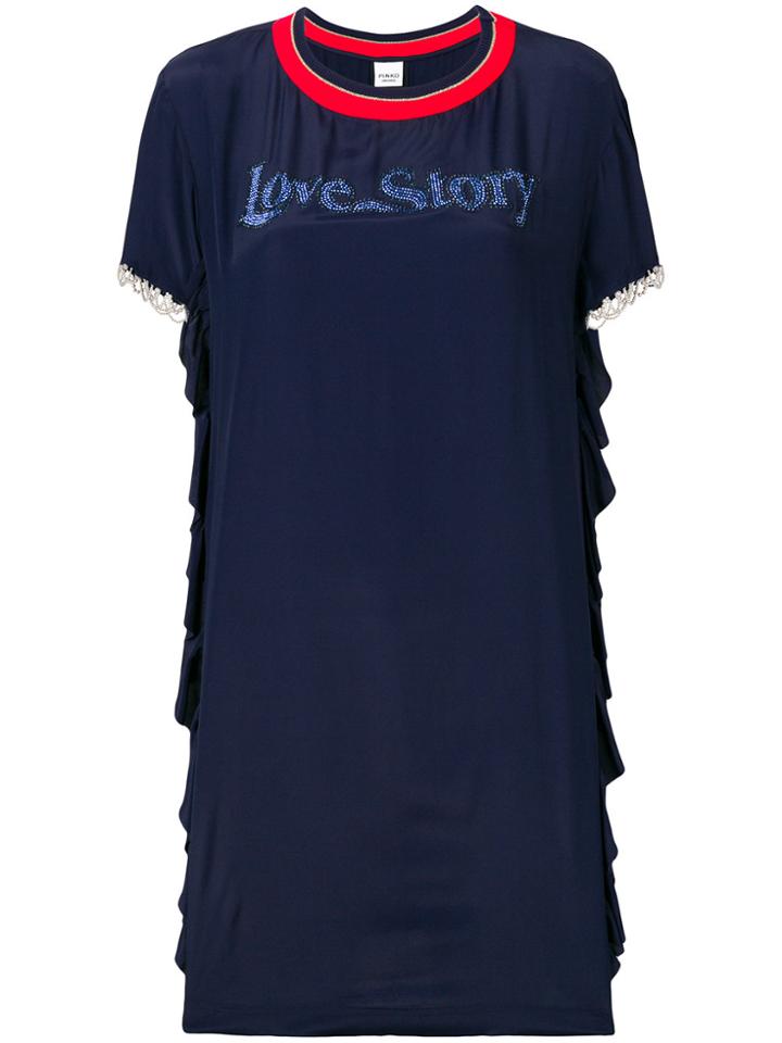 Pinko Embellished Lantana Shift Dress - Blue