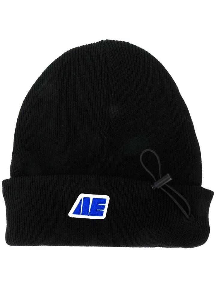 Ader Error Drawstring Beanie - Black