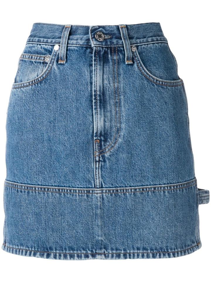 Helmut Lang Fitted Denim Skirt - Blue
