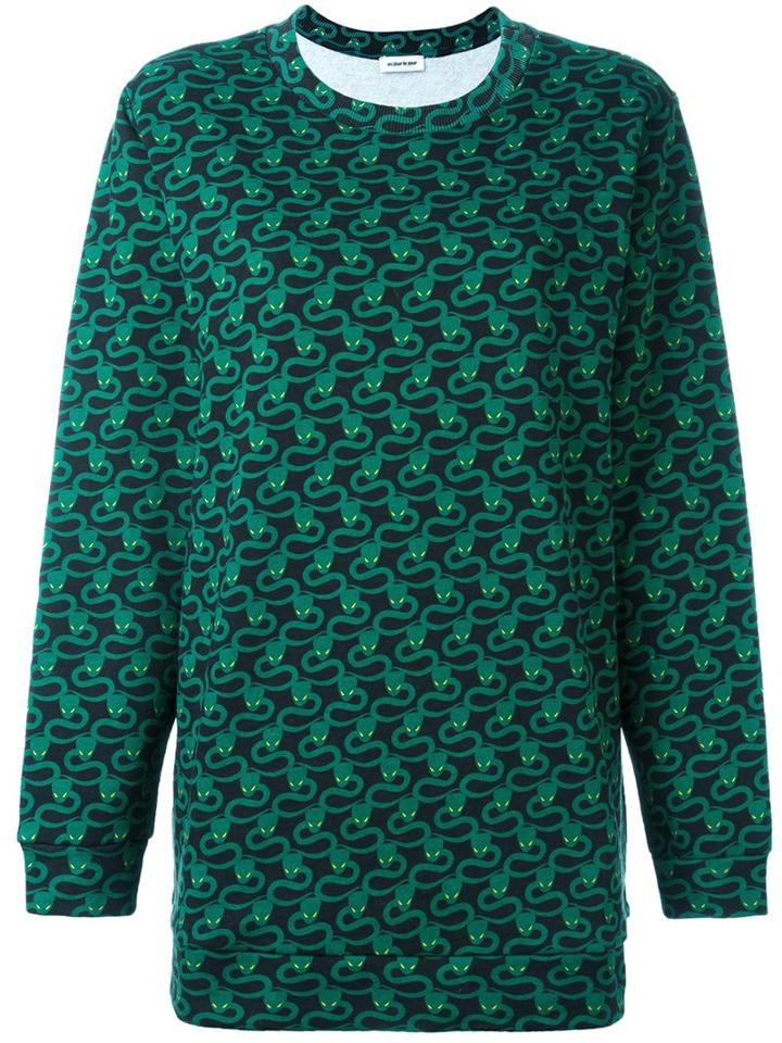 Au Jour Le Jour Snakes Print Sweatshirt, Women's, Size: 42, Green, Cotton