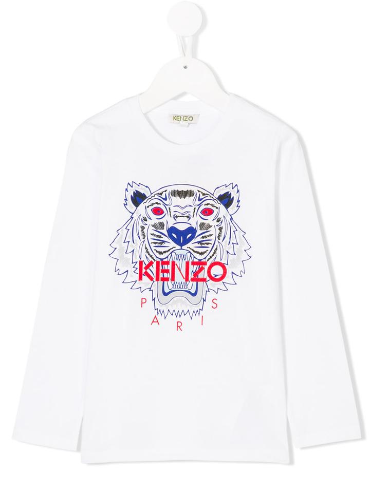 Kenzo Kids - Tiger T-shirt - Kids - Cotton - 4 Yrs, White