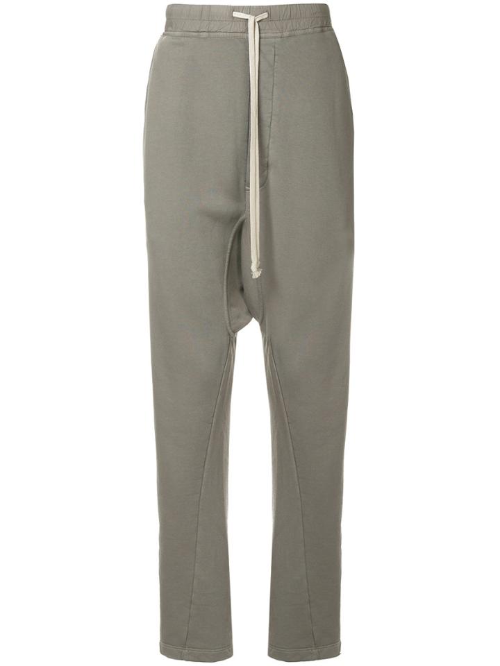 Rick Owens Drkshdw Drawstring Long Track Pants - Grey