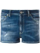 Dondup Denim Shorts, Size: 26, Blue, Cotton/spandex/elastane/polyester