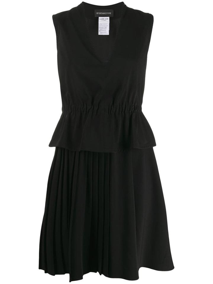 Sport Max Code Sleeveless Flared Dress - Black