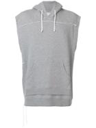 Maison Margiela Sleeveless Hooded Sweater - Grey
