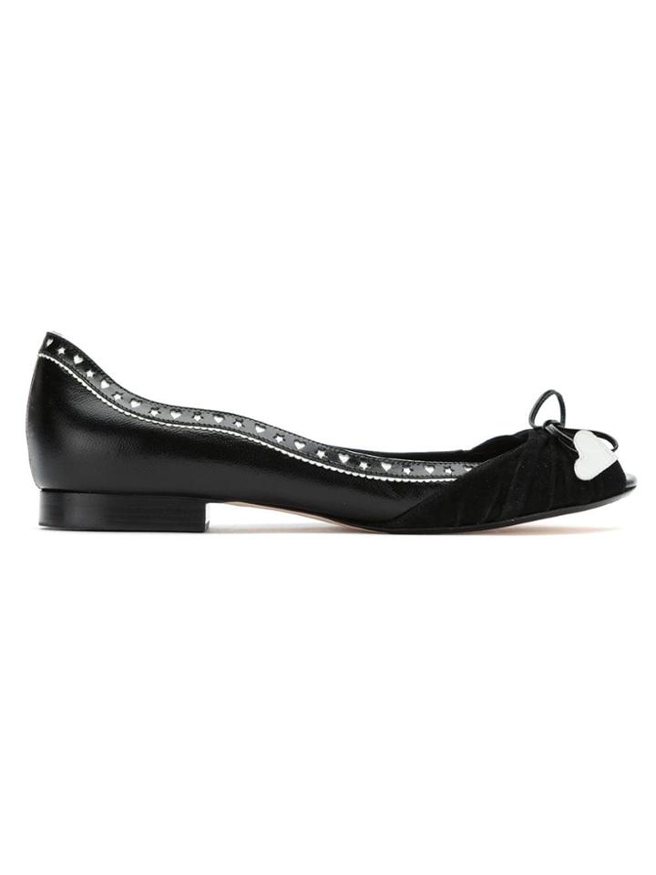 Sarah Chofakian Panelled Leather Ballerinas - Black