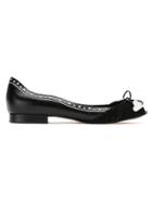 Sarah Chofakian Panelled Leather Ballerinas - Black