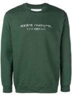 Société Anonyme Logo Printed Sweatshirt - Green
