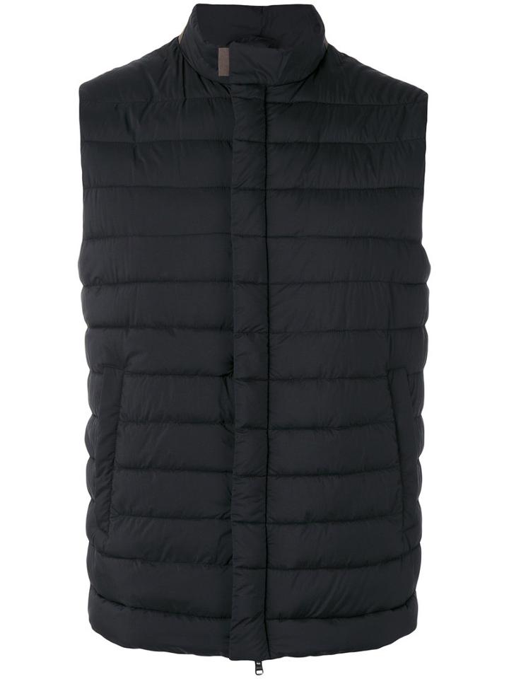 Herno - High Neck Padded Gilet - Men - Polyamide/polyester/polyurethane - 52, Black, Polyamide/polyester/polyurethane