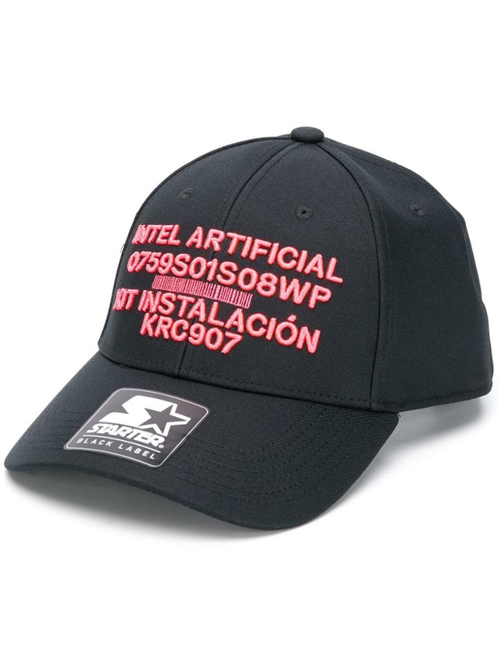 Marcelo Burlon County Of Milan Front Stamp Hat - Black
