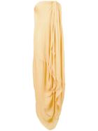 Jacquemus Strapless Drape Dress - Yellow