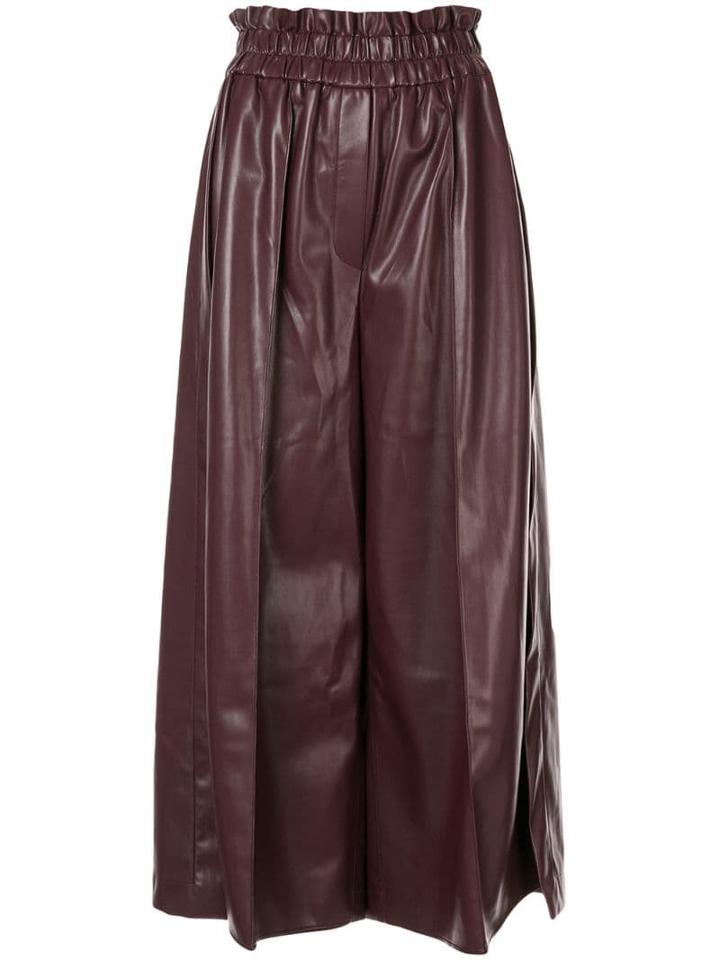 Goen.j Vegan Leather Pants - Brown