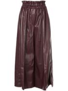 Goen.j Vegan Leather Pants - Brown