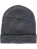 Brunello Cucinelli Ribbed Beanie, Women's, Size: Medium, Grey, Silk/polyester/cupro/virgin Wool