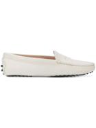 Tod's Pebbled Loafers - White