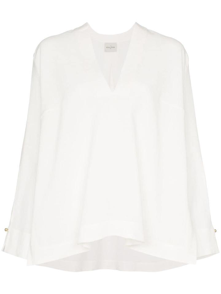 Le Kasha Oujda Ivory Linen Top - White