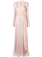 Dvf Diane Von Furstenberg Wrap Front Gown - Pink & Purple