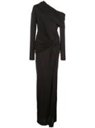 Prabal Gurung Off The Shoulder Twist Wait Gown - Black
