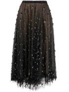 Rochas Layered Skirt - Black