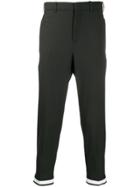Neil Barrett Contrast Cuffs Chinos - Black