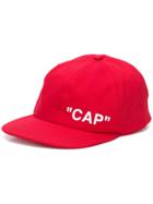Off-white Logo Print Baseball Cap - Red