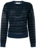 Diane Von Furstenberg Sheer Striped Jumper - Blue