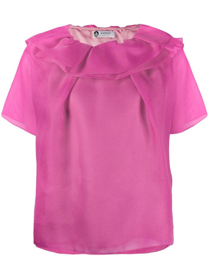 Lanvin Ruffled T-shirt - Pink