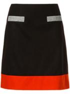 Paule Ka Colour Block Skirt - Black