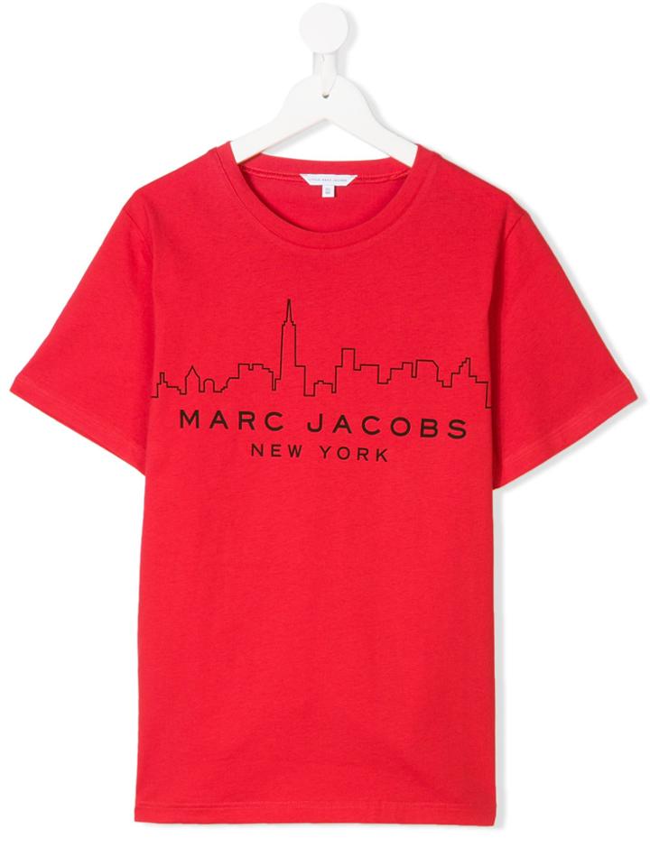 Little Marc Jacobs City Skyline Print T-shirt - Red