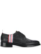 Thom Browne 4-bar Rwb Emboss Longwing Brogue - Black