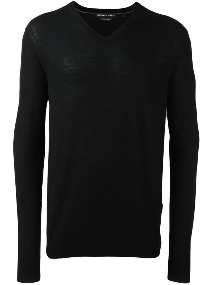Michael Kors V-neck Pullover - Black
