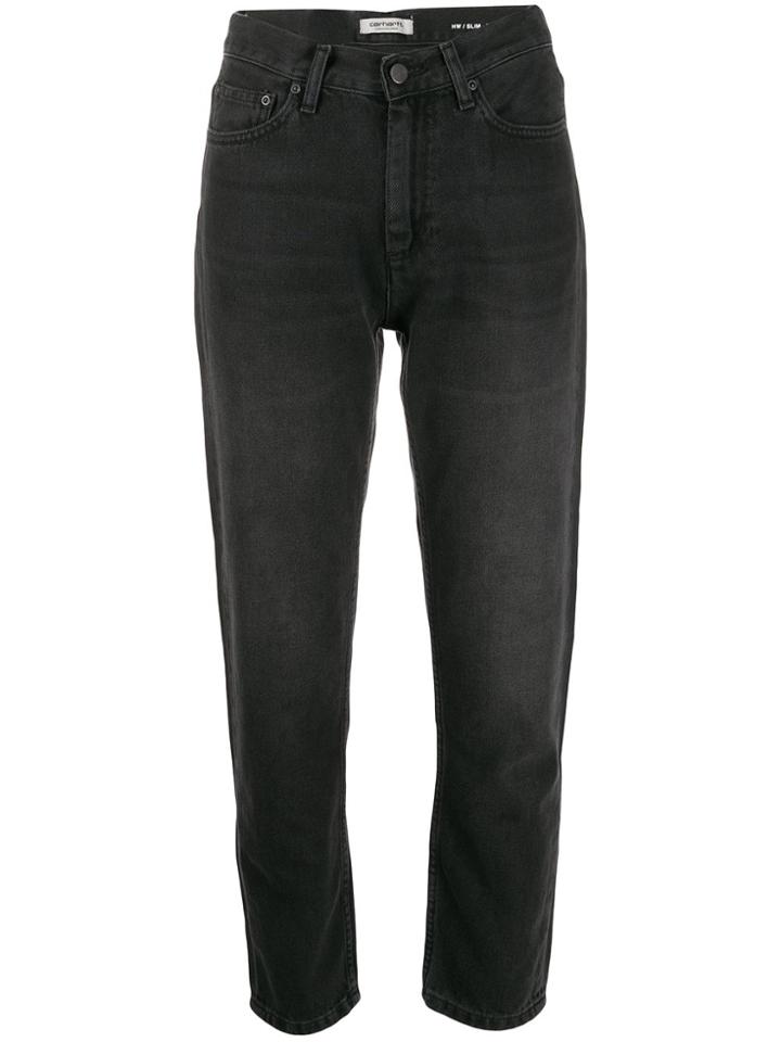Carhartt Wip Cropped High Rise Jeans - Black