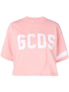 Gcds Logo Cropped T-shirt - Pink
