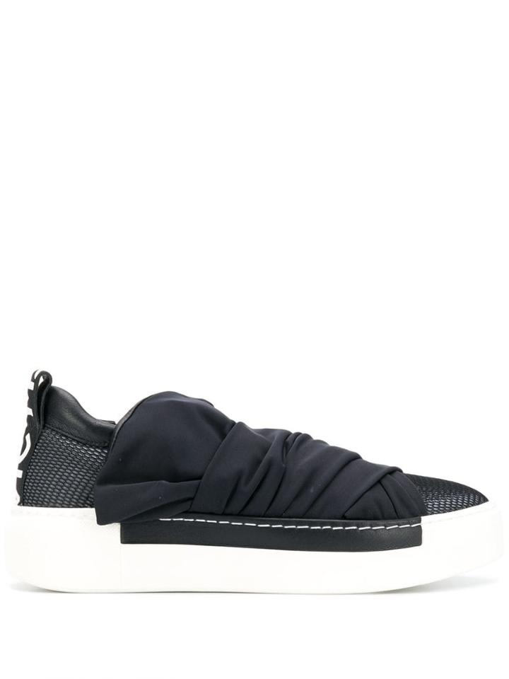 Vic Matie Wrap Detail Slip-on Skeakers - Black