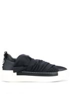 Vic Matie Wrap Detail Slip-on Skeakers - Black