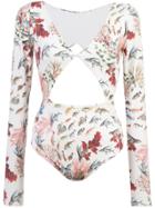 Patbo Fish Print Rash Guard - White