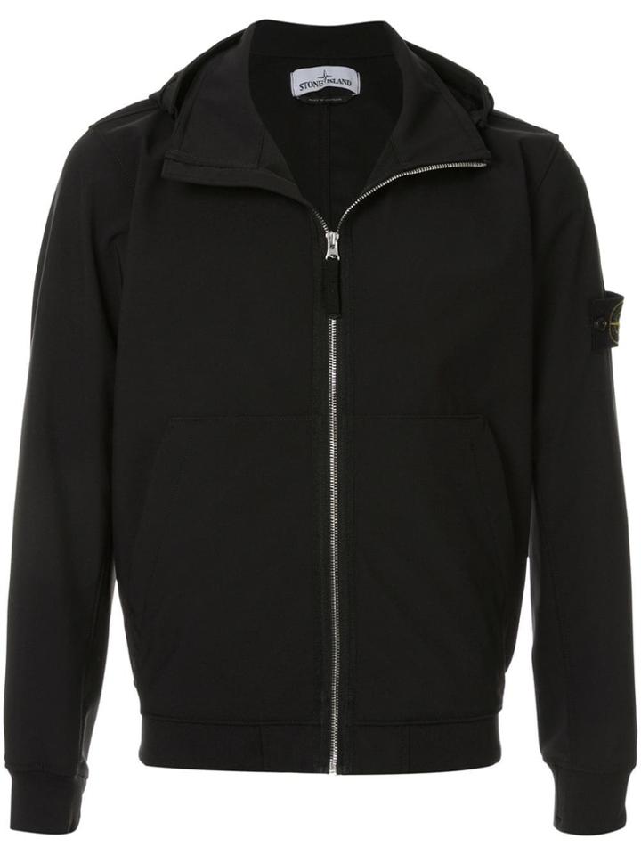 Stone Island Logo Badge Lightweight Jacket - Black