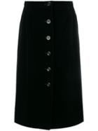 Emanuel Ungaro Pre-owned Velvet Midi Skirt - Black